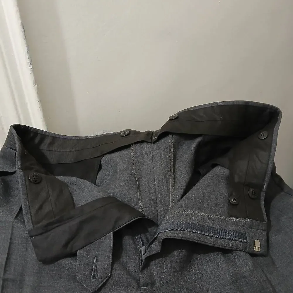 Vintage polo ralph lauren mens 44 Short blazer virgin wool 38S pants suit gray